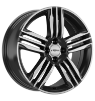 Ronal R57 7x17 ET45 4x100 68 schwarz-frontkopiert