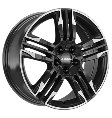 Ronal R58 MCR 8x20 ET35 5x112 76 jetblack-white rim