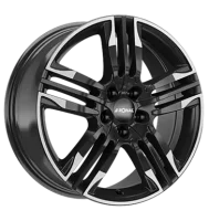 Ronal R58 MCR 8x20 ET35 5x112 76 jetblack-white rim