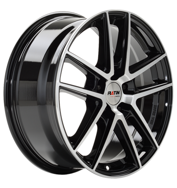 Platin P73 7x17 ET45 5x112 57,1 diamant schwarz frontpoliert
