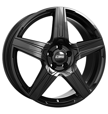 CMS C34 7x17 ET43 5x112 57,1 complete black gloss
