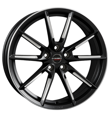 Borbet LX 8,5x20 ET30 5x112 66,5 black matt spoke rim polished