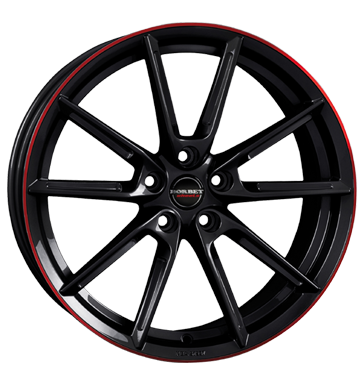 Borbet LX 8,5x20 ET40 5x112 66,5 black glossy rim red