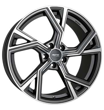 Platin P100 8,5x19 ET48 5x112 57,1 matt anthrazit poliert