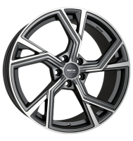 Platin P100 8,5x19 ET48 5x112 57,1 matt anthrazit poliert
