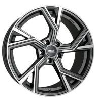 Platin P100 8,5x19 ET48 5x112 57,1 matt anthrazit poliert