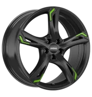 Ronal R62 Green 7,5x18 ET45 5x112 76 jetblack green