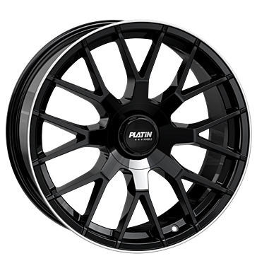 Platin P108 8x19 ET43 5x112 66,6 black lip polish