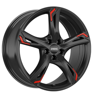 Ronal R62 Red 8x19 ET30 5x112 66,5 jetblack red