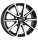 Platin P95 6,5x16 ET32 4x108 65,1 diamant schwarz frontpoliert
