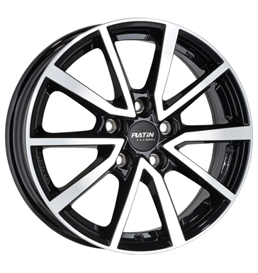 Platin P95 6,5x16 ET20 4x108 65,1 diamant schwarz frontpoliert