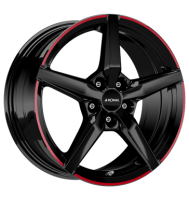Ronal R69 MCR 8x18 ET35 5x112 76 jetblack-red rim