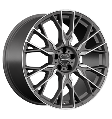 GMP Fender 9,5x21 ET43 5x112 66,6 matt anthracite diamond