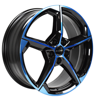 Ronal R66 8,5x20 ET45 5x112 76 jetblack-blue tinted
