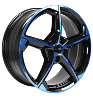 Ronal R66 8,5x20 ET45 5x112 76 jetblack-blue tinted