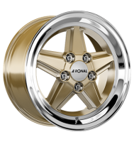 Ronal R9 7x15 ET23 5x112 66,5 racing-gold-hornkopiert
