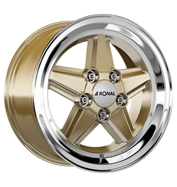 Ronal R9 7x16 ET23 5x112 66,5 racing-gold-hornkopiert