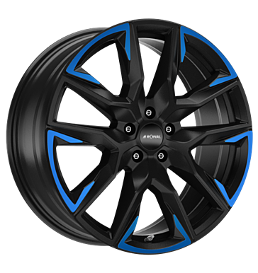 Ronal R71 9x21 ET36 5x108 68 jetblack matt blue tinted matt