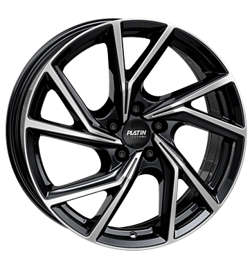 Platin P107 7,5x19 ET49,5 5x114,3 67,1 diamant schwarz frontpoliert