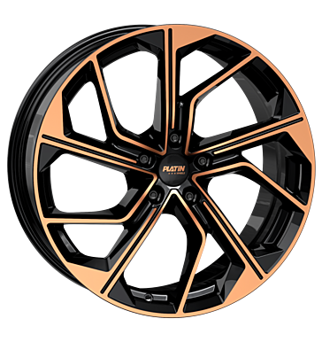Platin P116 8,5x19 ET40 5x112 66,6 black copper polished
