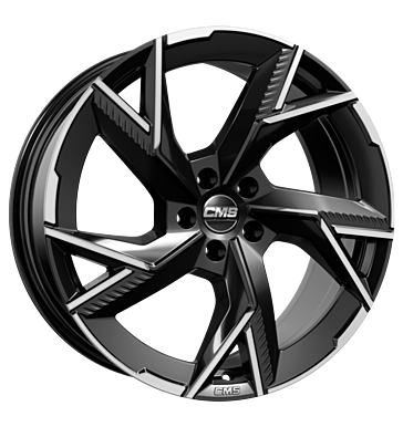 CMS C41 8x19 ET43 5x130 66,5 part diamond black gloss