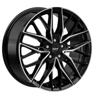 Platin P125 8,5x20 ET51,5 5x112 66,6 black polished