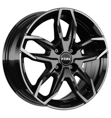 Rial Lucca 6,5x17 ET38 4x100 63,3 diamant-schwarz frontpoliert
