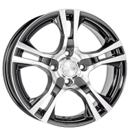 Platin P53 6x15 ET45 4x100 63,4 schwarz poliert