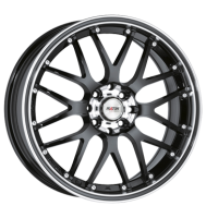 Platin P61 6x15 ET45 4x100 63,4 schwarz randpoliert...