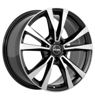 Rial M12 8x18 ET43 5x112 66,5 diamant-schwarz-frontpoliert