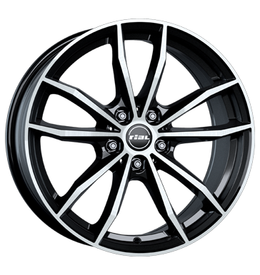 Rial X12 8x19 ET30 5x112 66,5 diamant-schwarz frontpoliert