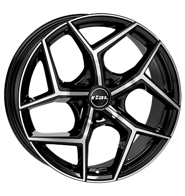 Rial Salento 8x19 ET45 5x108 70,1 diamant-schwarz-frontpoliert