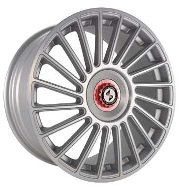 Eta Beta Venti-R ZV 8,5x20 ET45 5x112 78,1 Silver matt full pol R.Silber/M.Rot
