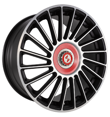 Eta Beta Venti-R ZV 8,5x20 ET38 5x120 78,1 Black matt full pol. R.Rot/M.Silber