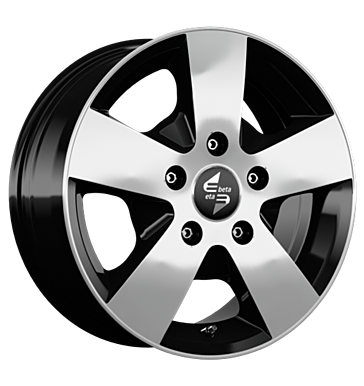 Eta Beta Atria 6,5x16 ET55 5x118 71,1 Black matt full pol.