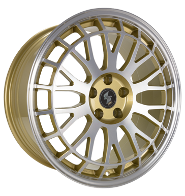 Eta Beta Unit 9x21 ET40 5x112 66,5 gold lip spokes polish
