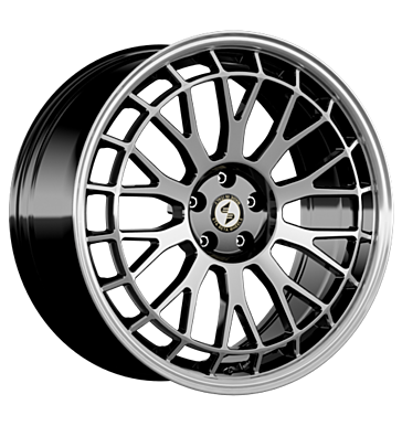Eta Beta Unit 9x21 ET40 5x112 66,5 Black matt lip spokes pol.