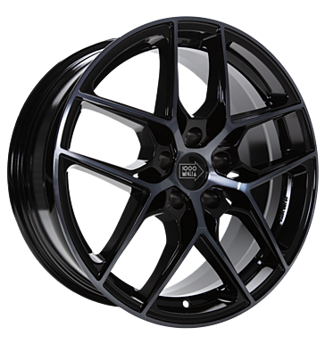1000Miglia MM1004 8x19 ET45 5x108 73,1 gloss black dark polished