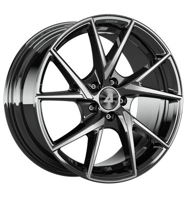 Alutec ADX.01 7,5x18 ET50 5x112 70,1 diamant schwarz frontpoliert
