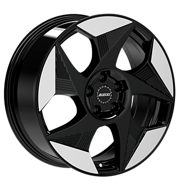 Alutec Solar 8x19 ET45 5x112 57,1 diamant schwarz frontpoliert