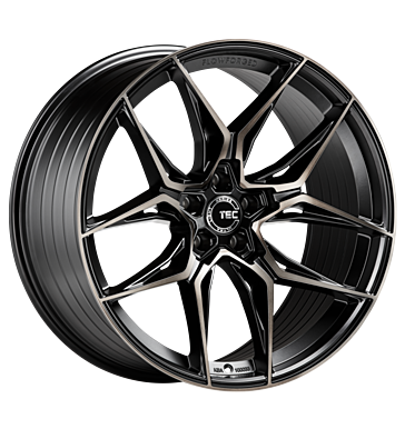 TEC Speedwheels GT9 9x21 ET30 5x112 66,6 schwarz-matt-frontpoliert Shadow Edition