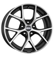 BBS SR K1 7,5x17 ET35 5x120 82 vulcano-grau diagedreht